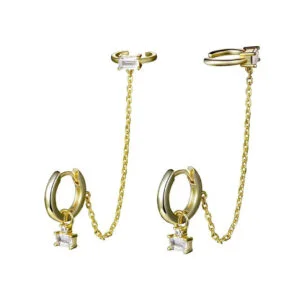 Double Drop earcuff Earring